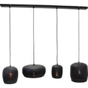 Hanglamp Fez 4-lichts 120 cm Zwart