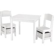 Decopatent® Kindertafel met stoeltjes van hout - 1 tafel en 2 stoelen ...