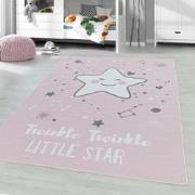 Tapijtenloods Play Vloerkleed Kinderkamer Little Star Laagpolig Roze- ...