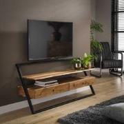 Hoyz - TV-meubel Lean 140cm - 2 Lades - Bruin - Acaciahout