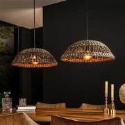 Hoyz Collection - Hanglamp 2x Dome Waterhyacint - Zwart Nikkel