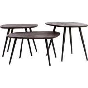 Light & Living - Salontafel VIEJO - 62x42x38cm - Bruin - Set van 3