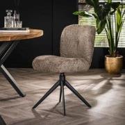 Hoyz Collection - Stoel Comfort Draaibaar. 2 Stuks - Boucle Taupe