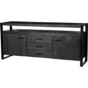 Livingfurn - Dressoir Norris - 180x80x43 cm - Mangohout / Gecoat Staal