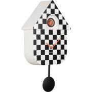 Karlsson - Wandklok Modern Cuckoo Checker - Zwart