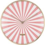 Karlsson - Wandklok Candy Swirl Dome - Flamingo pink & white- Ø40cm