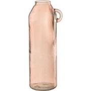 J-line - Vaas Handvat Cilinder Glas Licht Roze Large - 17x14x45cm