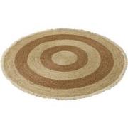 J-line - Tapijt Kwastjesband Mais Schil/katoen Beige/bruin Wit - 120x1...