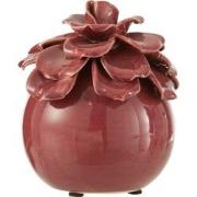 J-line - Bloem Decoratief Keramiek Roze - 13.5x13.5x15cm