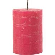 J-line - Buitenkaars Pilaar Paraffine Roze Medium-95uren - 21x15x15cm