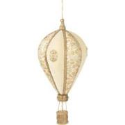 J-line - Heteluchtballon Hangend Polyfoam/textiel Wit/goud Small - 28x...