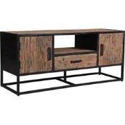 Livingfurn - TV Meubel Dakota 150 cm - Riverwood / Gecoat Staal