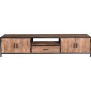 Livingfurn - TV Meubel Sturdy 220 cm - Mangohout / Gecoat Staal