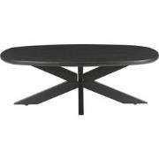 Livingfurn - Salontafel Jesper Black 120 - Mangohout / Gecoat Staal