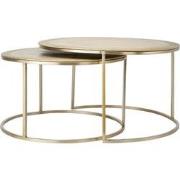 Light & Living - Salontafel TALCA - Ø75x45cm - Goud - Set van 2