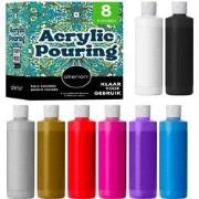 Allerion Acryl Pouring Set - Knutselset - 8 verschillende Kleuren - Ac...