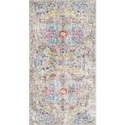 Vintage Oosters Tapijt LOU - Meerkleurig/Grijs - 80x150 cm