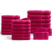 Handdoeken 30 delig set - Hotel Collectie - 100% katoen - roze