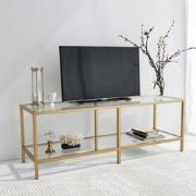 TV Meubel Basic Gold Goud Glas 130x45x40 cm