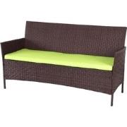 Cosmo Casa  3 - Zits Poly  - Rattan tuinbank Halden - Zitbank - Bruin ...