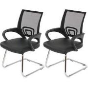 Cosmo Casa Set van 2 Ancona Vergaderstoelen - Bezoekersstoelen - Kunst...