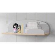 LUCEVI - Kiddy Wandplank 65cm - Hout - Grijs - 65x25x21.5 cm