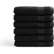 DoubleDry Handdoek Hotel Collectie - 6 stuks - 50x100 - zwart