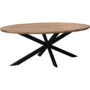 Livingfurn - Eetkamertafel Jesper Oval 240 cm - Mangohout / Gecoat Sta...