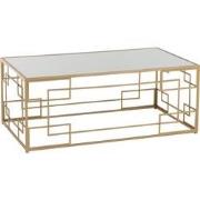 J-line - Salontafel Lijnen Metaal/glas Goud - 120x66x47.5cm