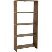 J-line - Boekenkast 4 Schappen Gerecycleerd Teak Naturel - 88x35x190cm