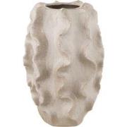 J-line - Vaas Abstract Golven Klei Beige Small - 25.5x25.5x37.5cm