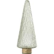 J-line - Kerstboom Goud Voet Glas Transparant Small - 12x12x32cm