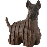 J-line - Scotse Terrier Hond Modern Resine Bruin Large - 44x24.5x46.5c...