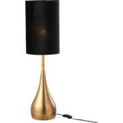 J-line - Lamp Druppel Ijzer/fluweel Goud/zwart Small - 20.5x20.5x77cm