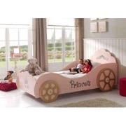 LUCEVI - Carbeds Princess Pinky Bed + Matras - Roze - 90x200 cm