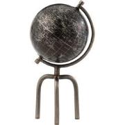 J-line - Wereldbol Tripod Ijzer/plastiek Zilver/zwart Small - 25x20x45...