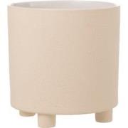 J-line - Bloempot Zand Keramiek Beige Large - 26x26x27cm