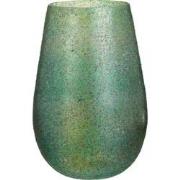 J-line - Kaarsenhouder Tom Glas Groen Large - 17.5x17.5x26.5cm