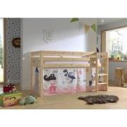 LUCEVI - Pino Halfhoogslaper H115CM + Ladder + Princess Sophie Gordijn...