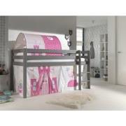 LUCEVI - Pino Halfhoogslaper H115CM + Ladder + Princess Gordijntjes + ...