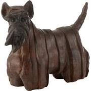 J-line - Scotse Terrier Hond Modern Resine Bruin Small - 39x16.5x29.5c...