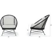 BATEA LOUNGE CHAIR 12053 L96 X W95.5 X H96.5CM  -  ALU BLACK