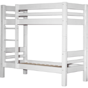 MOJO Stapelbed rechte ladder White Wash 70 x 160 cm - inclusief montag...