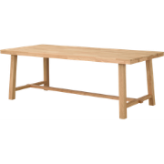 Brooklyn verlengbare houten eettafel naturel - 220 x 95 cm