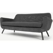 JONAH 3 SEATER SOFA (000314)  -  STEEL DARK GREY