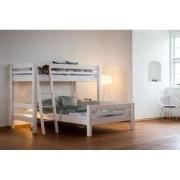 MOJO Stapelbed White Wash 90 x 200 cm + 140 x 200 cm - exclusief monta...