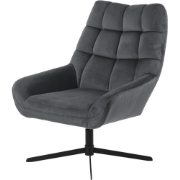 Niek draaibare fauteuil velvet donkergrijs