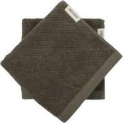 Meraki Handdoek Solid groen 50x100cm - 2 stuks