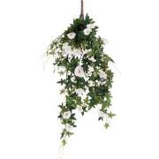 Mica Decorations Petunia Kunst Hangplant - H80 x Ø20 cm - Crème