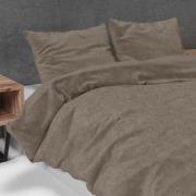 Sleeptime Dekbedovertrek Velvet Uni Taupe-2-persoons (200 x 200/220 cm...